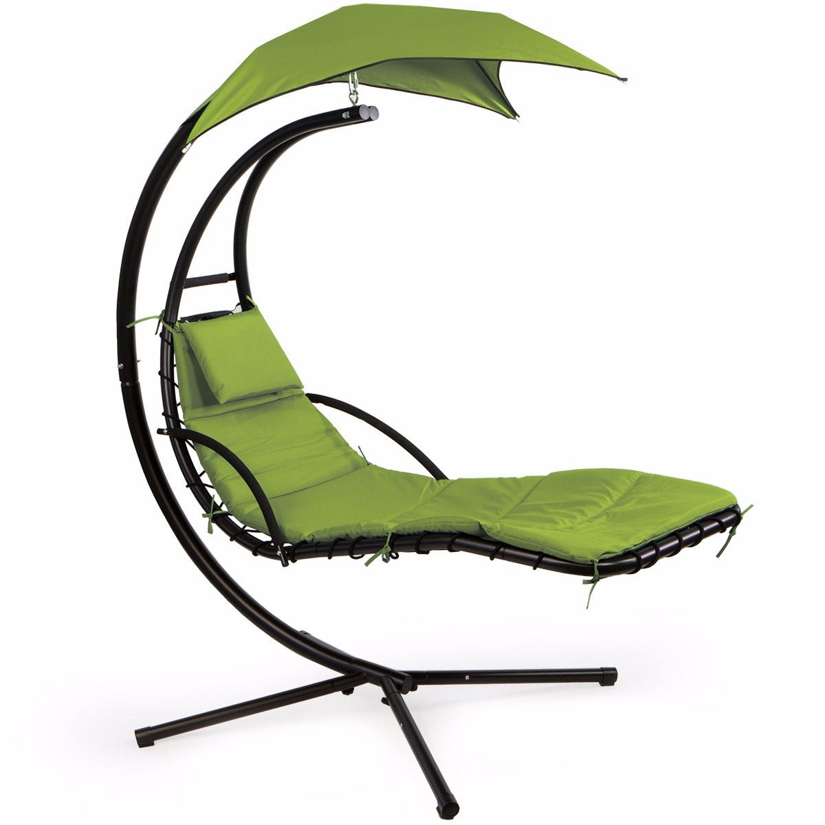 New Outdoor Hanging Helicopter Lounge Chair with Sun Canopy – Multiple Colors Available - with RED | Sold by Uncle Wiener's Wholesale
