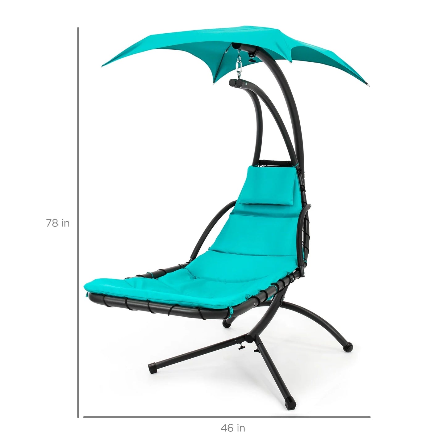 New Outdoor Hanging Helicopter Lounge Chair with Sun Canopy – Multiple Colors Available - with GRAY | Sold by Uncle Wiener's Wholesale