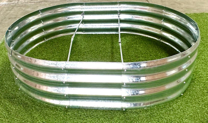 NEW OVAL METAL RAISED GARDEN PLANTER - with 4 FT X 3 FT X 1 FT | Sold by Uncle Wiener's Wholesale