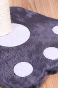 12" paw print cat scratching post with hanging play ball
compact cat tower for kittens with white post and black base
cat scratcher with interactive ball toy
cute cat scratching post with paw-shaped base
indoor kitten play stand for active pets