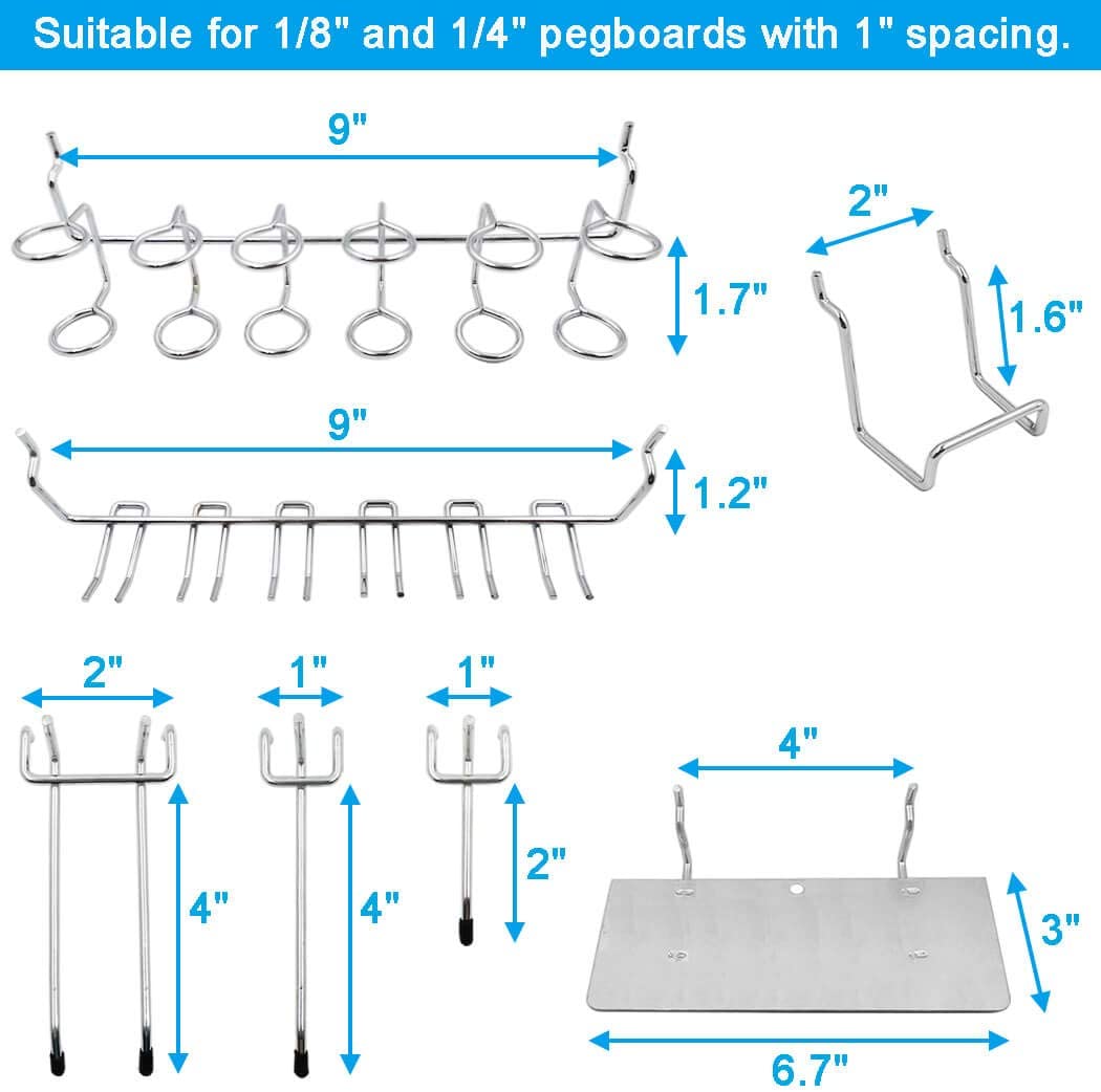 New Pegboard Hooks Assortment, Plastic Bins & Pegs S1128 - with | Sold by Uncle Wiener's Wholesale