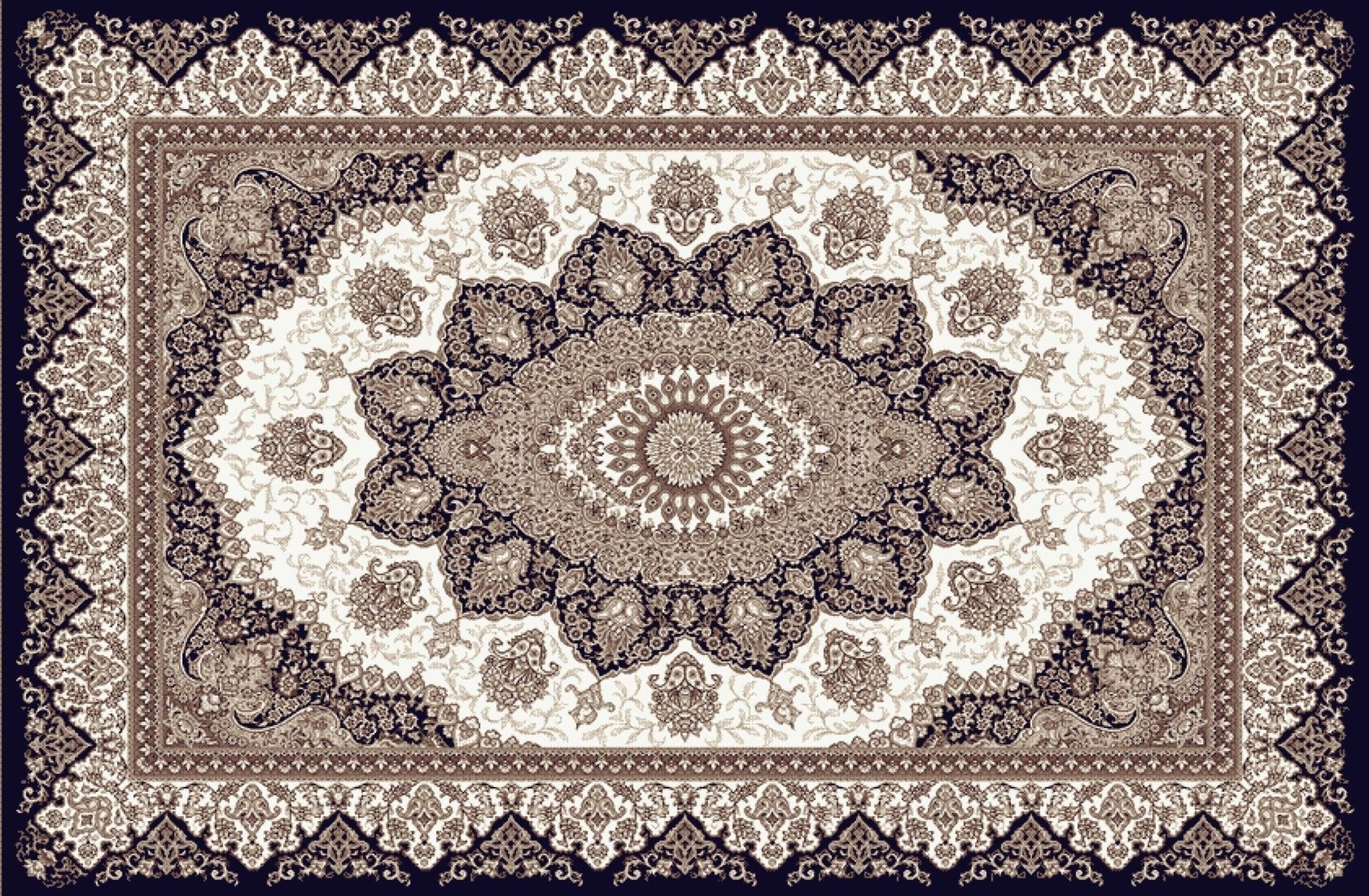 “Oriental area rug in beige vintage boho pattern”

“Traditional medallion rug with non-slip backing”

“Boho-style carpet for modern living room”

“5x7 Persian style area rug with washable fabric”

“Decorative entryway rug in oriental theme”