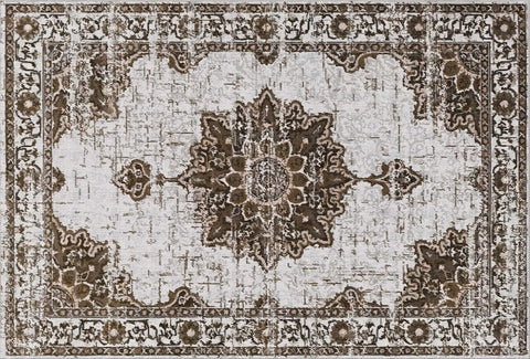 “Oriental area rug in beige vintage boho pattern”

“Traditional medallion rug with non-slip backing”

“Boho-style carpet for modern living room”

“5x7 Persian style area rug with washable fabric”

“Decorative entryway rug in oriental theme”