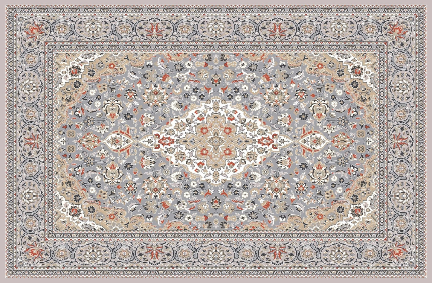 “Oriental area rug in beige vintage boho pattern”

“Traditional medallion rug with non-slip backing”

“Boho-style carpet for modern living room”

“5x7 Persian style area rug with washable fabric”

“Decorative entryway rug in oriental theme”
