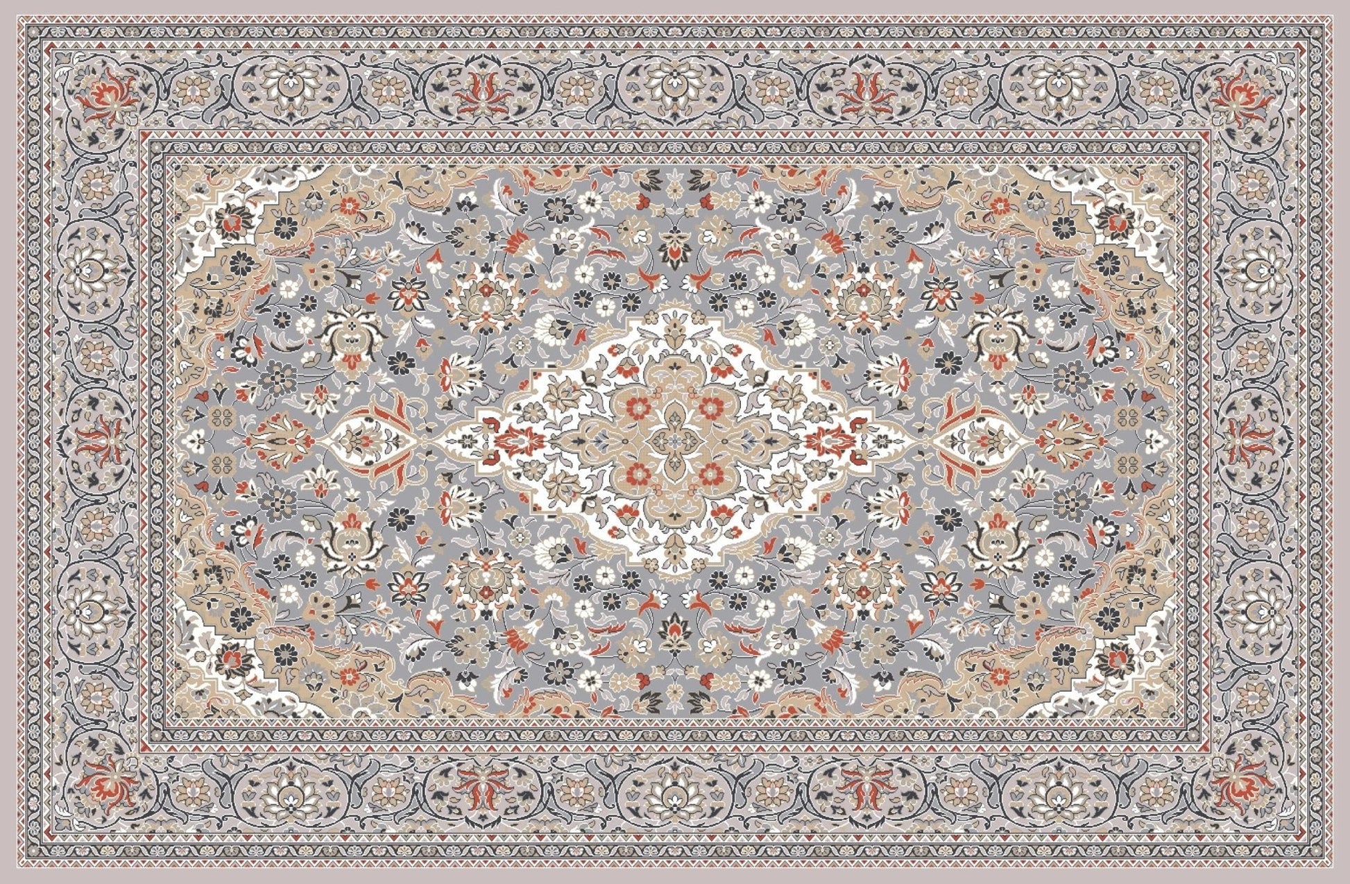 “Oriental area rug in beige vintage boho pattern”

“Traditional medallion rug with non-slip backing”

“Boho-style carpet for modern living room”

“5x7 Persian style area rug with washable fabric”

“Decorative entryway rug in oriental theme”