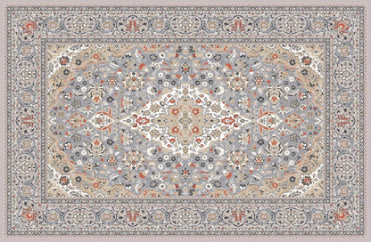 “Oriental area rug in beige vintage boho pattern”

“Traditional medallion rug with non-slip backing”

“Boho-style carpet for modern living room”

“5x7 Persian style area rug with washable fabric”

“Decorative entryway rug in oriental theme”