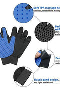 Blue pet grooming gloves front and back view
Hand wearing pet grooming glove brushing dog
Close-up of silicone tips on grooming glove
Glove collecting loose fur after brushing
Grooming glove set with packaging