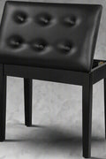 "Adjustable black faux leather piano bench with padded cushion and hidden storage – Model LPB55H"