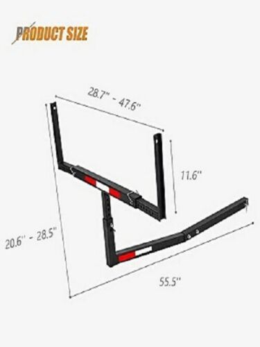 Heavy-Duty Pickup Truck Bed Hitch Extender Rack for Boats, Lumber, and Kayaks – Adjustable Height and Length