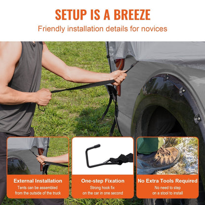 New Pickup Truck Tent with Rain Layer & Carry Bag – Available in 65"x65"x67" and 79"x65"x67" - with TTHC01 - 65" x 65" x 67" | Sold by Uncle Wiener's Wholesale