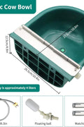 Plastic Automatic Livestock Water Bowl – Model 2156051 (Top View)

Eco-Friendly Green Plastic Animal Drinker with Hose Attachment

Automatic Animal Waterer for Goats, Cattle, and Dogs – Close-up

Wall-Mount Livestock Water Bowl with Inlet Fitting – Side View