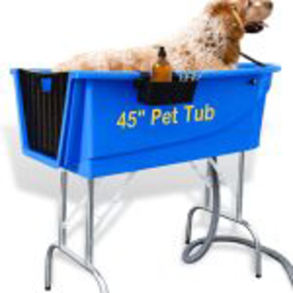 New Plastic Pet Dog Grooming Bathtub – Durable Wash Station for Dogs & Animals | Model 1127841 - with | Sold by Uncle Wiener's Wholesale