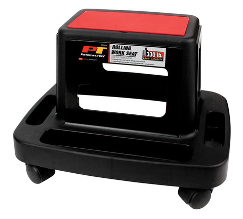 New Plastic Rolling Work Seat – Mobile Mechanic Stool with Casters 5472W - with | Sold by Uncle Wiener's Wholesale