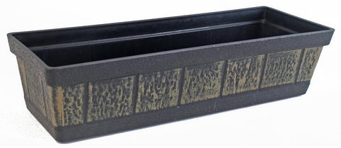NEW Plastic Rustic Wooden Planter Pot G100061 – Durable Outdoor Plant Container - with | Sold by Uncle Wiener's Wholesale
