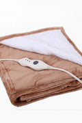 New Plush Royal Mink Reversible Electric Heating Throw ��� Soft Heated Blanket with Adjustable Heat Settings BW7520 - with BROWN & WHITE BW7520 | Sold by Uncle Wiener's Who