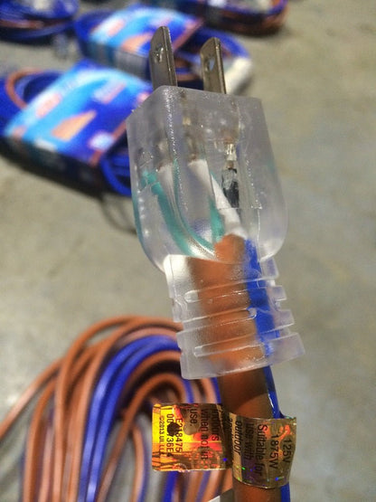 Polar Blue Cold Weather Extension Cords – 12/3, 14/3 & 16/3 Gauge, Rated for - 40°C - with 10 FT EXTENSION CORD 12/3 (SINGLE PLUG) EXT12310 | Sold by Uncle Wiener's Wholesale