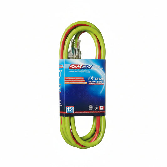 New Polar Blue Cold Weather Extension Cords – 12/3, 14/3 & 16/3 Gauge, Rated for - 40°C - with 10 FT EXTENSION CORD 12/3 (SINGLE PLUG) EXT12310 | Sold by Uncle Wiener's Wholesale
