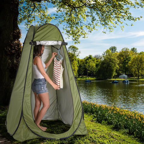 New Pop Up Privacy Tent for Camping – Portable Shower & Toilet Tent | S3052 - with | Sold by Uncle Wiener's Wholesale