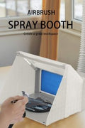 Portable airbrush spray booth with LED light and turntable
Foldable hobby spray booth with exhaust hose
Airbrush spray station for models and crafts