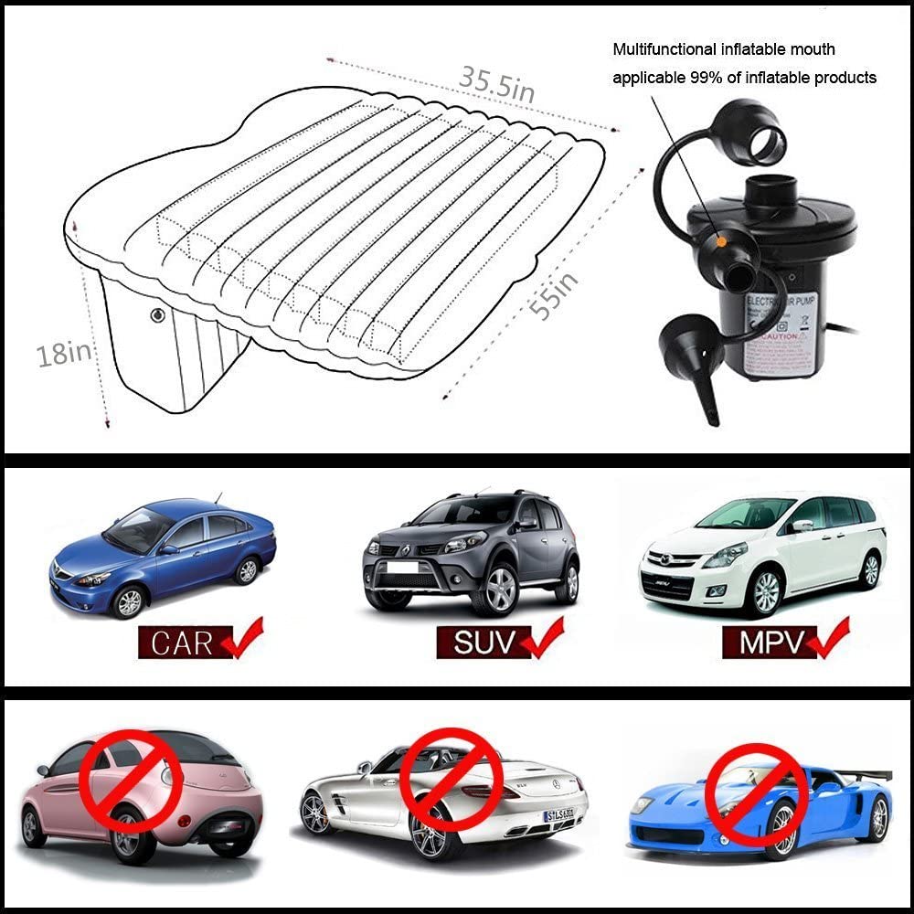 New Portable Back Seat Air Mattress – Car Camping Travel Bed SPTY023 - with | Sold by Uncle Wiener's Wholesale
