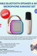 "Portable Bluetooth Karaoke Speaker with RGB Lights"

"Wireless Karaoke Speaker Set with Microphone"

"HiFi Audio Bluetooth Speaker for Party and Events"

"Rechargeable Karaoke Speaker with Dual Mic Support"

"RGB Light Show Bluetooth Karaoke System for Kids and Adults"