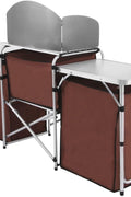 New Portable Camping Kitchen Table Set – Folding Outdoor Cooking Station with Storage & Windshield 1228820 - with | Sold by Uncle Wiener's Wholesale