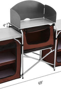 New Portable Camping Kitchen Table Set – Folding Outdoor Cooking Station with Storage & Windshield 1228820 - with | Sold by Uncle Wiener's Wholesale