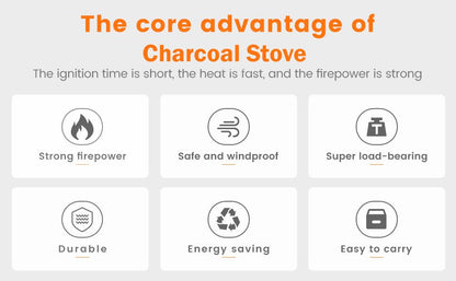 Portable charcoal stove for outdoor cooking

Compact camping stove for wood or charcoal

Lightweight stove in backyard grill setup

Charcoal-burning camp stove in use

Dual-fuel stove with steel body design