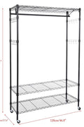 NEW Portable Closet Organizer Garment Rack with Hanging Shelf – Adjustable Clothes Hanger Storage 7251256 - with | Sold by Uncle Wiener's Wholesale