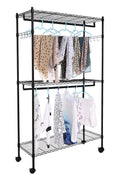 NEW Portable Closet Organizer Garment Rack with Hanging Shelf – Adjustable Clothes Hanger Storage 7251256 - with | Sold by Uncle Wiener's Wholesale