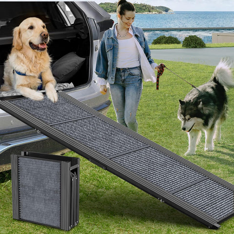 New Portable Dog Ramp Stairs 63 x 17 Inch – Durable Pet Ramp with 250 lbs Capacity 2408221 - with | Sold by Uncle Wiener's Wholesale