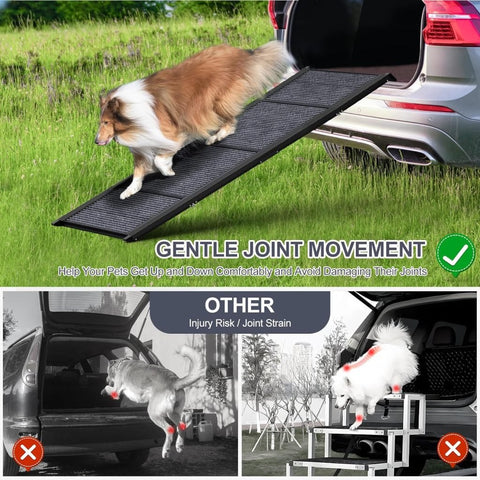 New Portable Dog Ramp Stairs 63 x 17 Inch – Durable Pet Ramp with 250 lbs Capacity 2408221 - with | Sold by Uncle Wiener's Wholesale