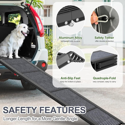 New Portable Dog Ramp Stairs 63 x 17 Inch – Durable Pet Ramp with 250 lbs Capacity 2408221 - with | Sold by Uncle Wiener's Wholesale