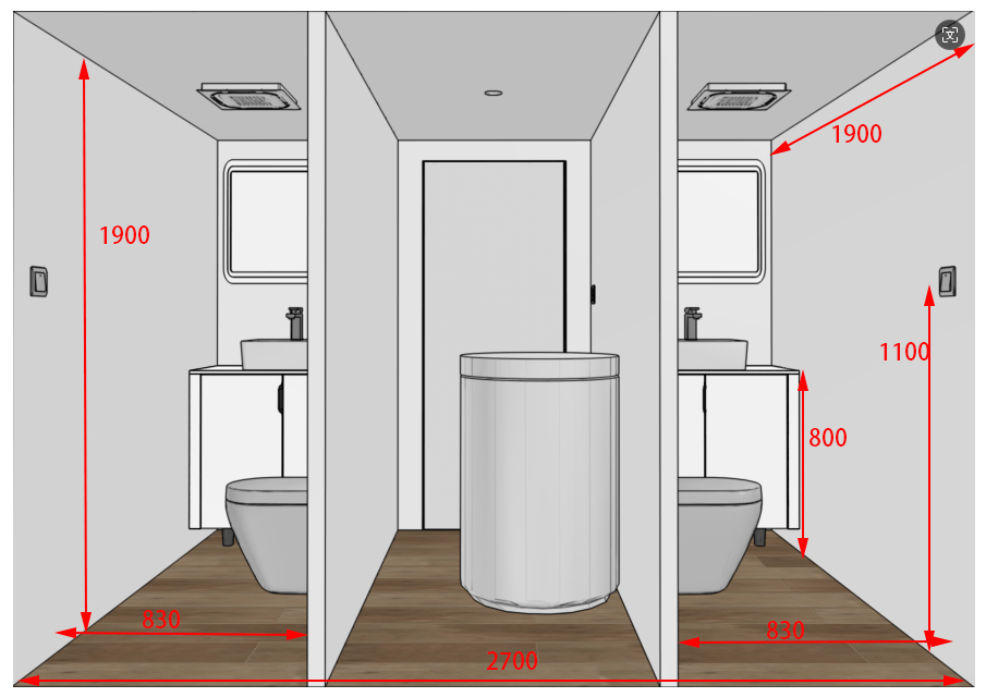 New Portable Dual - Stall Restroom Unit ��� Commercial Grade & Mobile - Ready SU052312 - with | Sold by Uncle Wiener's Who