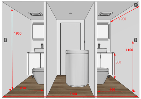 New Portable Dual - Stall Restroom Unit ��� Commercial Grade & Mobile - Ready SU052312 - with | Sold by Uncle Wiener's Who