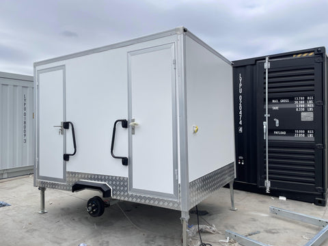 New Portable Dual - Stall Restroom Unit ��� Commercial Grade & Mobile - Ready SU052312 - with | Sold by Uncle Wiener's Who