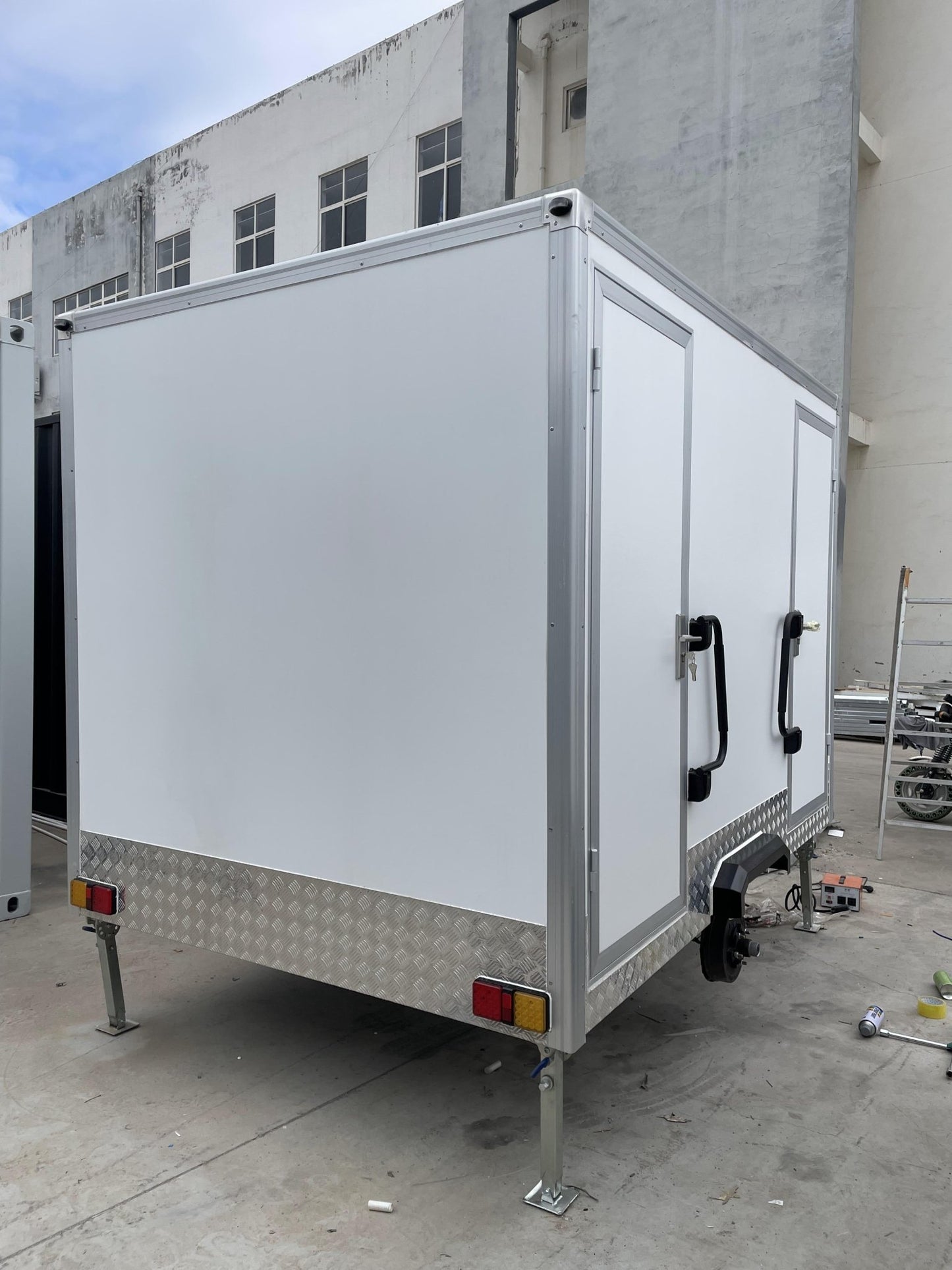 New Portable Dual - Stall Restroom Unit ��� Commercial Grade & Mobile - Ready SU052312 - with | Sold by Uncle Wiener's Who