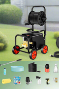 Portable 2800W pressure washer with spray gun and wheels
Electric power washer with foam cannon and hose accessories
High-pressure cleaning machine for garden and car washing
140 bar pressure washer with adjustable nozzles and detergent tank
Compact portable pressure washer for home exterior cleaning