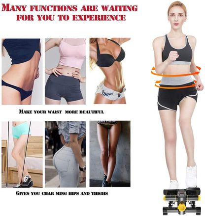 New Portable Fitness Stepper with Resistance Bands – Compact Home Exercise Stepper for Full - Body Workout S3054 - with | Sold by Uncle Wiener's Wholesale