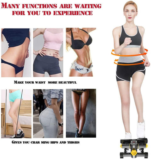 New Portable Fitness Stepper with Resistance Bands – Compact Home Exercise Stepper for Full - Body Workout S3054 - with | Sold by Uncle Wiener's Wholesale