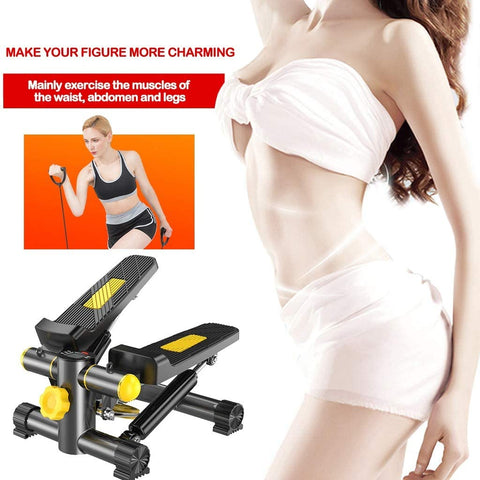 New Portable Fitness Stepper with Resistance Bands – Compact Home Exercise Stepper for Full - Body Workout S3054 - with | Sold by Uncle Wiener's Wholesale