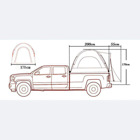 NEW Portable Pickup Truck Camping Tent – ZB031 - with | Sold by Uncle Wiener's Wholesale