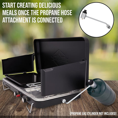 NEW PORTABLE PROPANE 2 IN 1 GAS CAMPING STOVE - with | Sold by Uncle Wiener's Wholesale