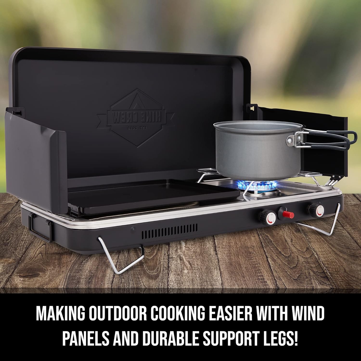 NEW PORTABLE PROPANE 2 IN 1 GAS CAMPING STOVE - with | Sold by Uncle Wiener's Wholesale