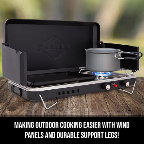 NEW PORTABLE PROPANE 2 IN 1 GAS CAMPING STOVE - with | Sold by Uncle Wiener's Wholesale