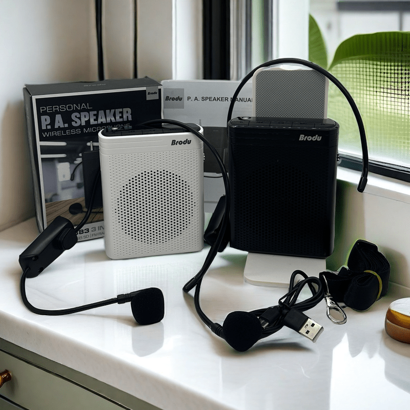 “Rechargeable Bluetooth speaker with belt clip and mic”

“Portable PA speaker system for teachers and coaches”

“BTS1383 speaker with USB, TF card, and FM radio”

“Hands-free mic and speaker combo with clip-on design”

“Public speaking portable audio amplifier with LED display”