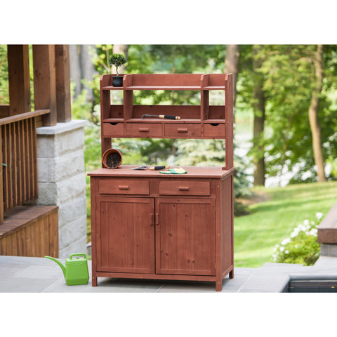 NEW POTTING GARDEN STORAGE & TOOL BENCH - with | Sold by Uncle Wiener's Wholesale