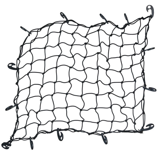 NEW Premium Elastic Cargo Net – Heavy - Duty Rubber 72x96" & 48x46" with Hooks for Truck, Trailer, Roof Rack BUNG - with 48″ X 46″ CARGO NET (8 PLASTIC HOOKS INCLUDED) | Sold by Uncle Wiener's Wholesale