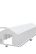 New Pro Series Extreme Duty PVC Fabric Storage Buildings – Commercial Storage Shelter | All Sizes - with 203216DPX –20ft Wide | Sold by Uncle Wiener's Wholesale