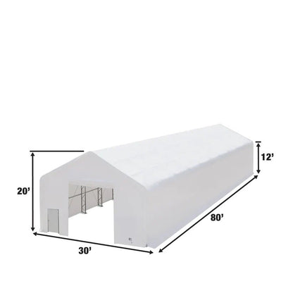 New Pro Series Extreme Duty PVC Fabric Storage Buildings – Commercial Storage Shelter | All Sizes - with 203216DPX –20ft Wide | Sold by Uncle Wiener's Wholesale